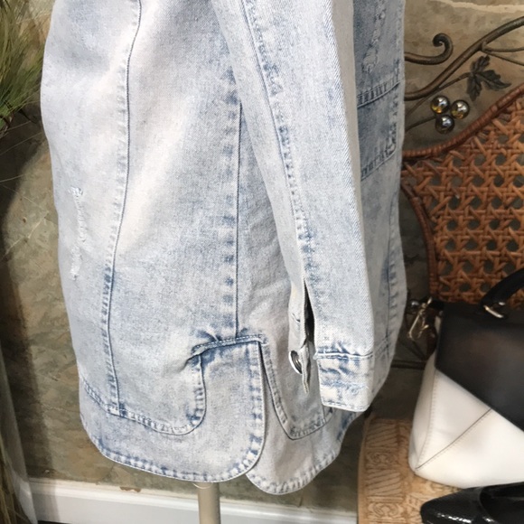 Langege flying machine 🌹stunning blue jeans jacket coat New York fashion week - Picture 9 of 13